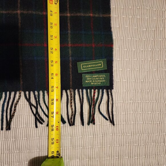 100% Lambswool Plaid Scarf - Clubfellow Brand - Picture 6 of 6